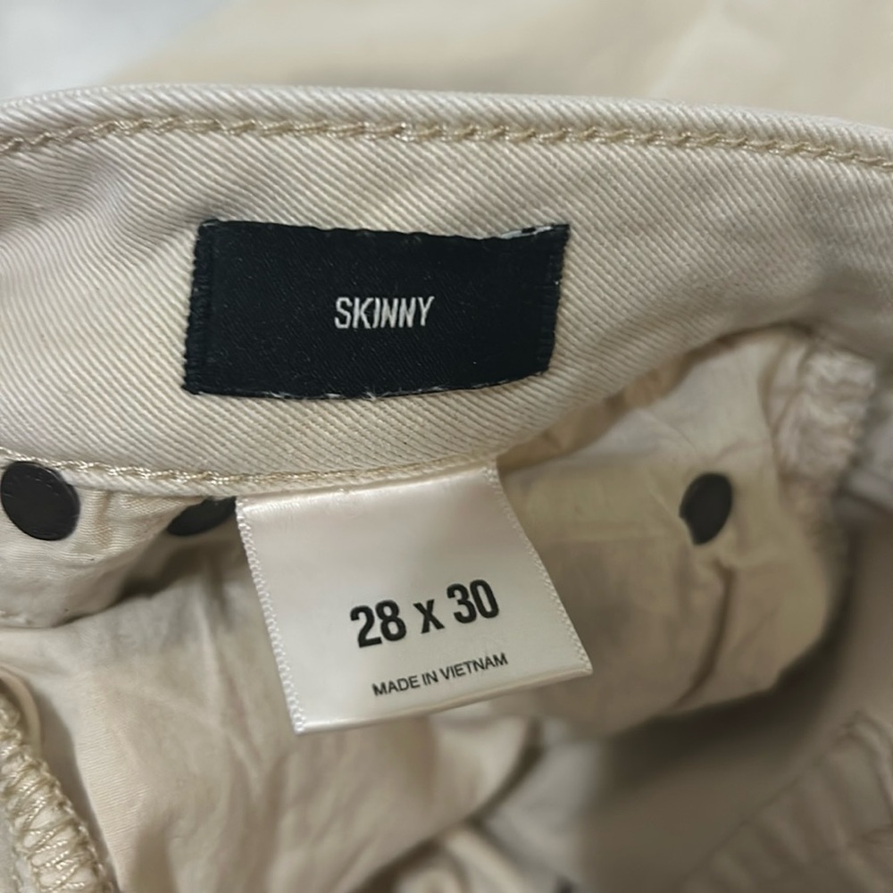 Express Cream Skinny Men Pants